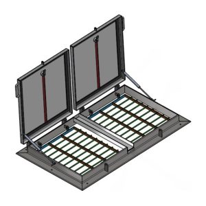 A2 Escotilla estándar de dos piezas montada en superficie - Aluminio